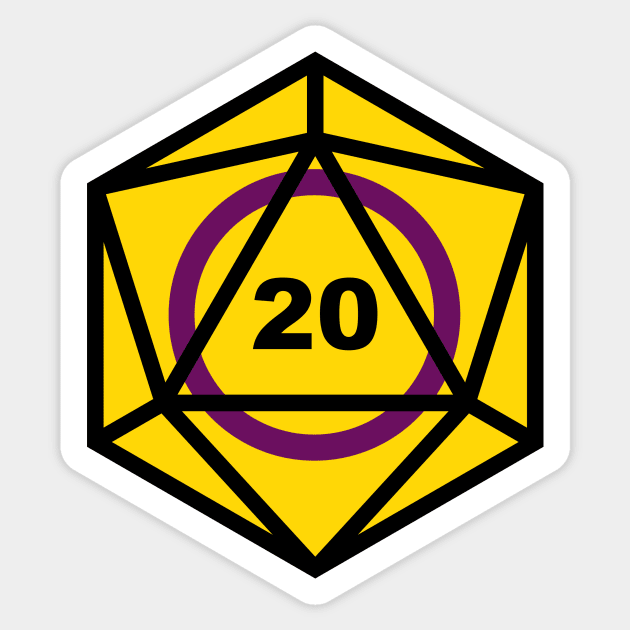 Pride D20: Intersex Sticker by MeepDrawsThings